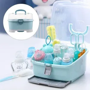 Portable Baby Bottle Drying Rack And Storage Container