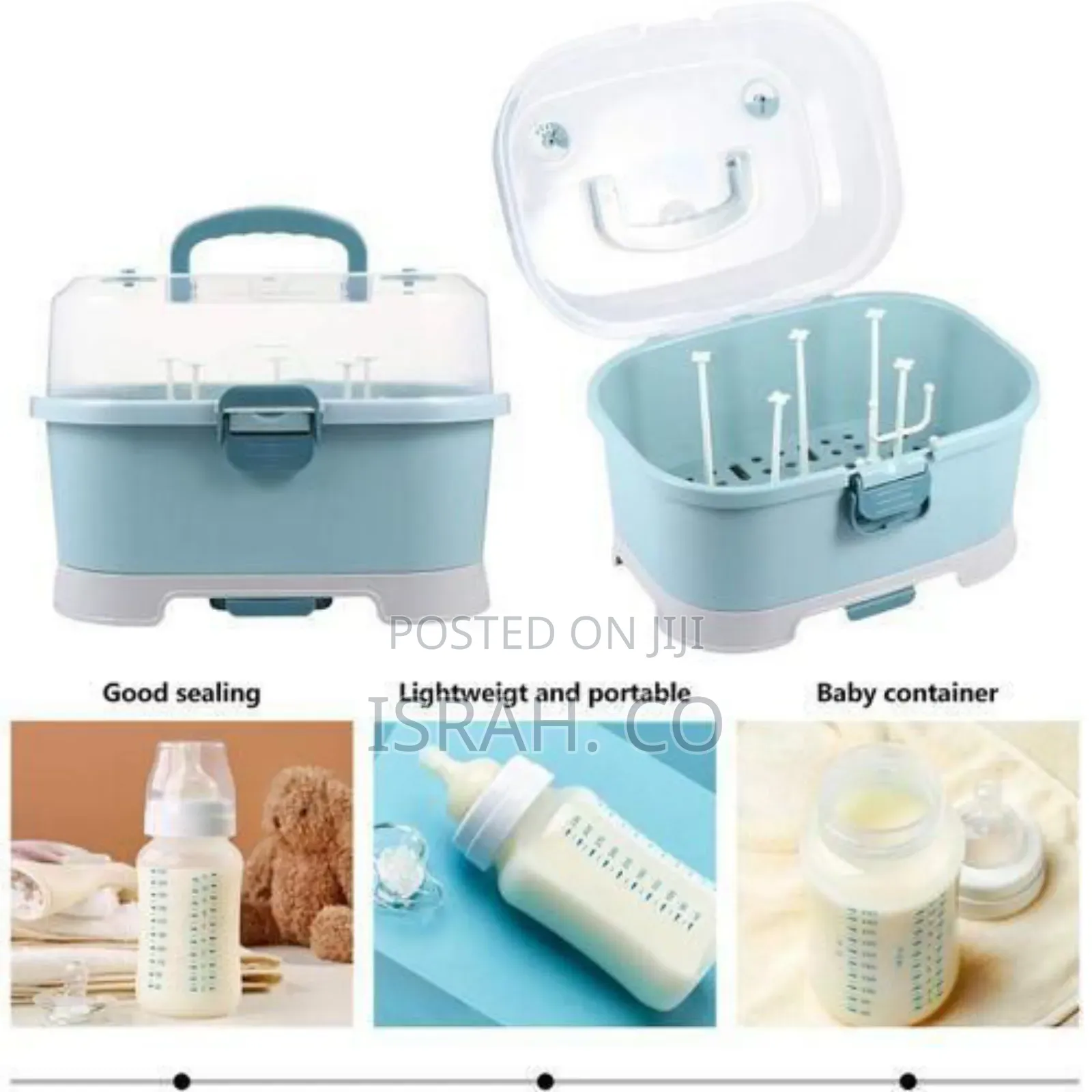Portable Baby Bottle Drying Rack And Storage Container