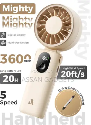 Portable Handheld Fan | 20h Max Cooling Time | 3 Flexible