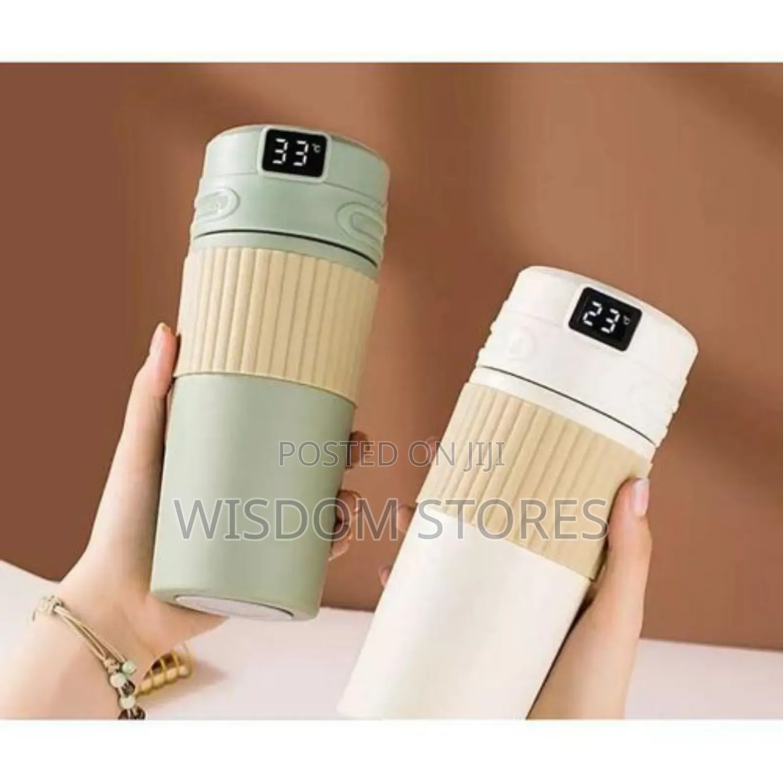 Temperature Displaying Travel Mug - Color May Vary