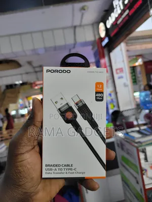 Braided Cable Featured Is the Usb-a to Type-C Model (Pdcbl0012bk)