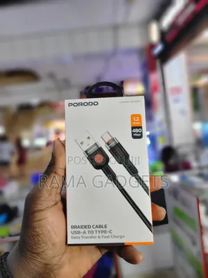 Braided Cable Featured Is the Usb-a to Type-C Model (Pdcbl0012bk)