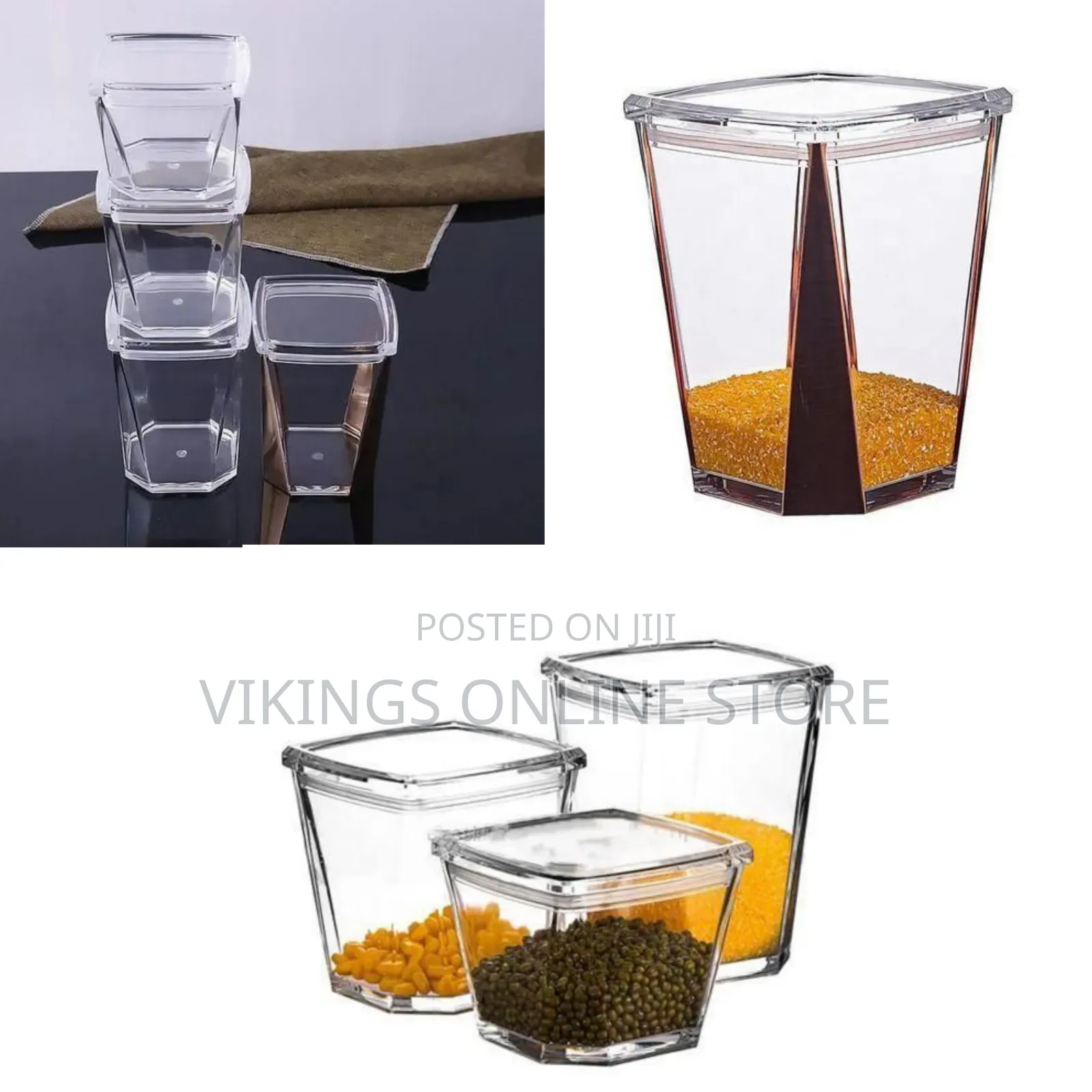 Crystal Clear Food Storage Container Set - Clear