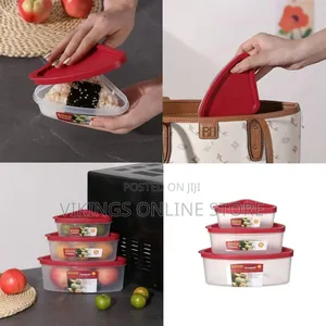 3-Piece Set of Airtight, Nesting Food Storage Containers - Multicolor