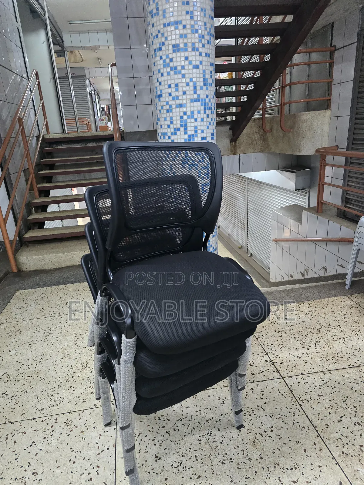 Meshback Stackable Office Chairs Office Chairs 1pc