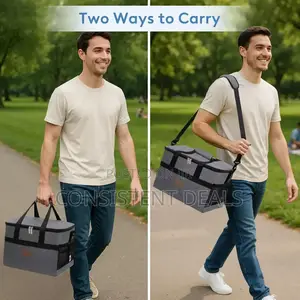 Soft Cooler Bag With Hard Liner, Large Insulated Picnic Lunch Bag