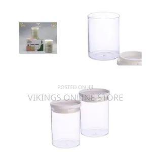 Two Modular Airtight Clear Plastic Food Storage Canisters (620ml)