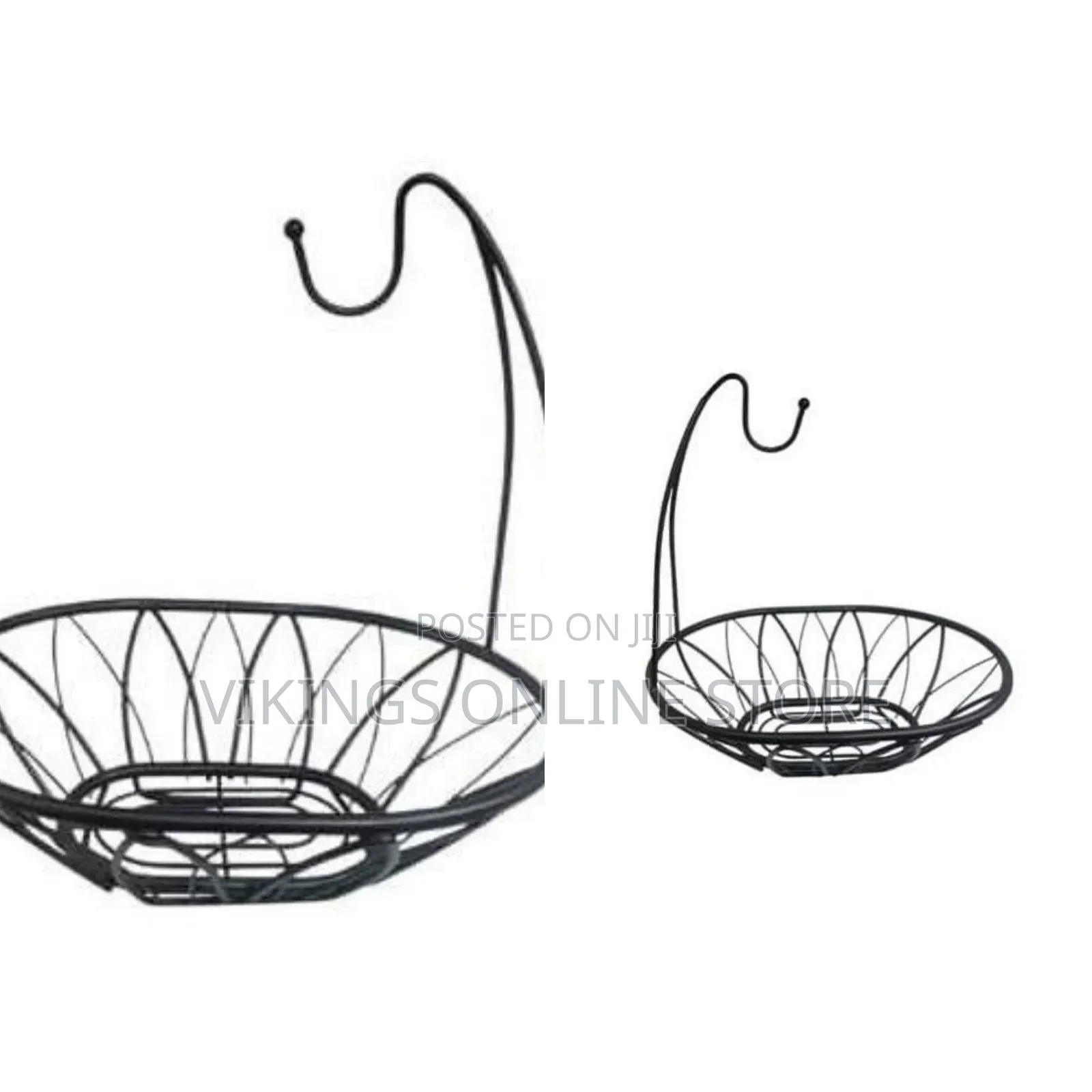 Ecorative Metal Fruit Basket With Banana Hanger
