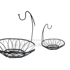 Ecorative Metal Fruit Basket With Banana Hanger