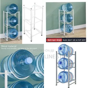 Three-Tier Water Jug Storage Rack - Multicolor