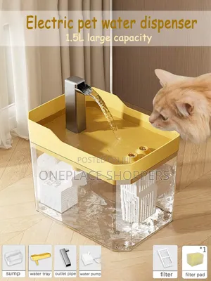 Cat Water Fountain Auto Filter Usb Pet Drinking Dispenser Live Water