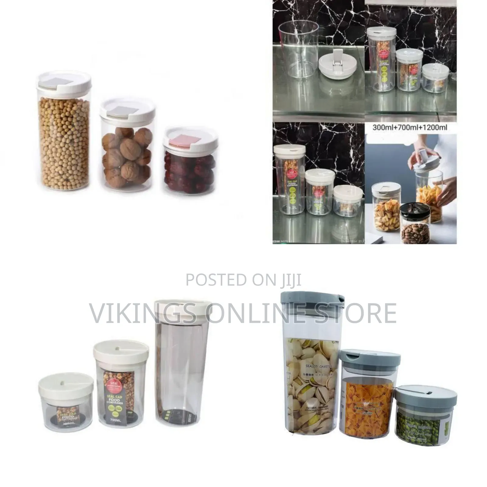 Modular Airtight Food Storage Canister Set - Clear
