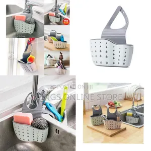 Adjustable Sink Caddy / Faucet Hanging Organizer for Sponges