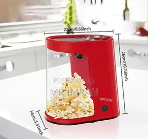 Vpcok Red Hot Air Electric Popcorn Maker