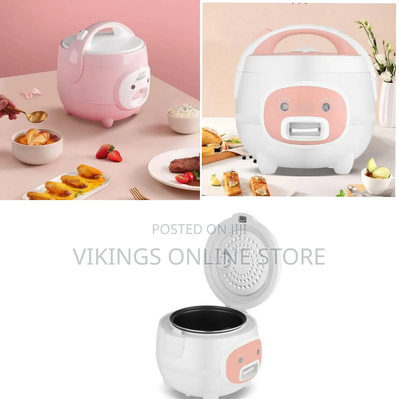 Elegant Compact Electric Rice Cooker With Steam Function - Multicolor