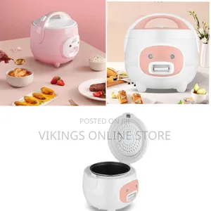 Elegant Compact Electric Rice Cooker With Steam Function - Multicolor