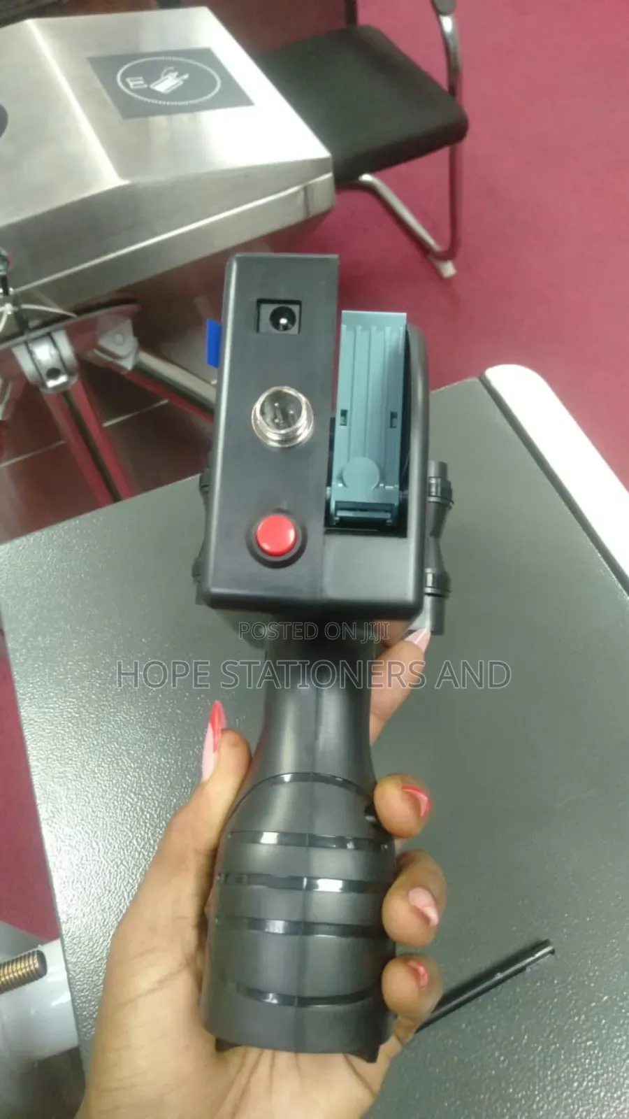 Hand Held Printer - Labelling Machine. Batch No. Expiry Date MFG