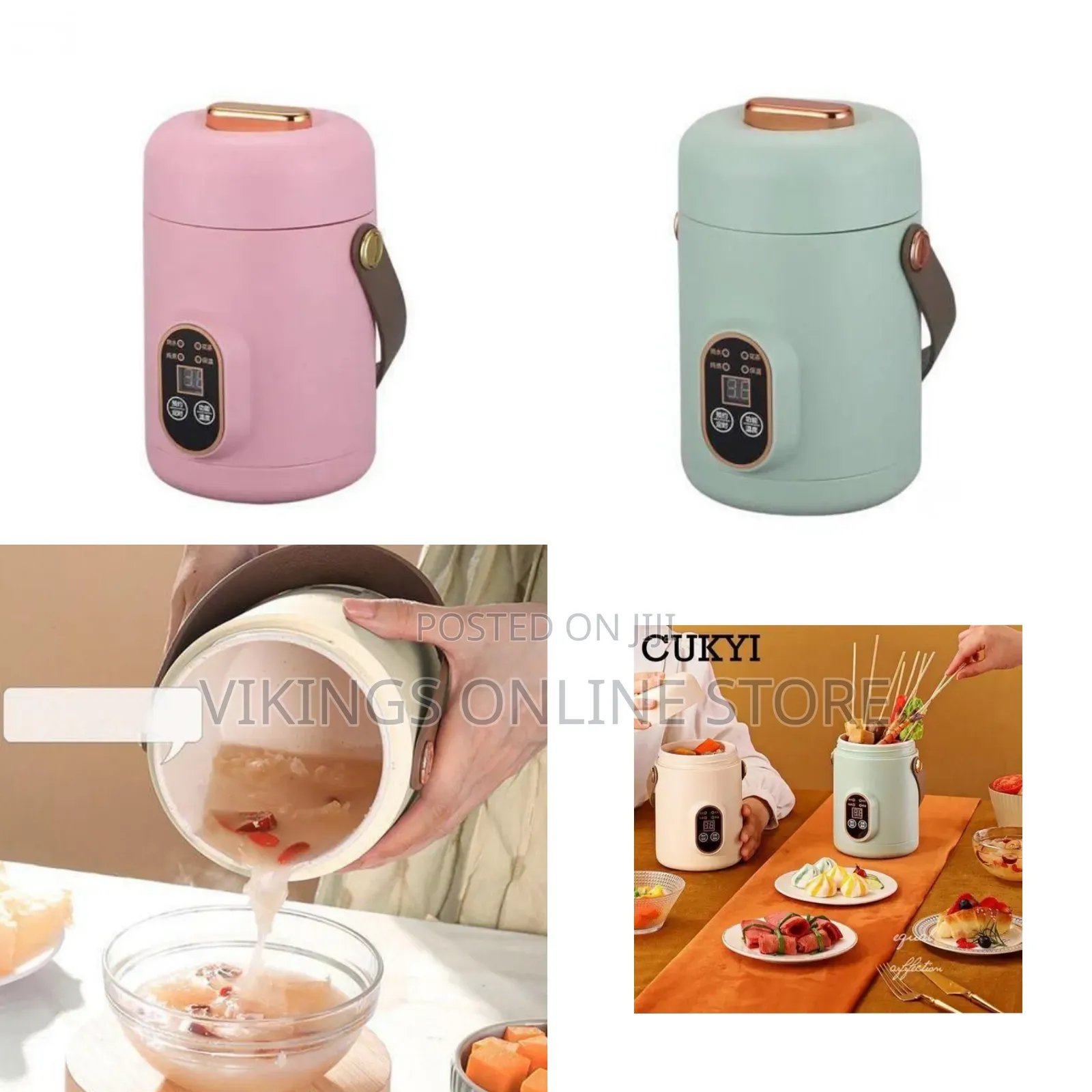 Portable Mini Electric Cooker - Multicolor