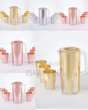 6 Pieces of Melamine Juice Tumblers Cups and 1piece Jug Water Set-