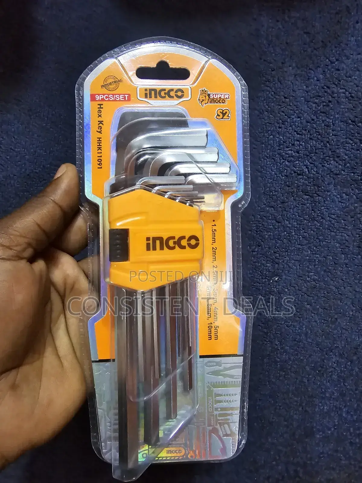 Ingco  9pcs Hex Key Set