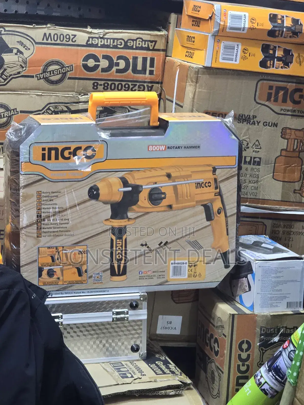 Ingco Rotary Hammer, 800w|1100rpm|4000bpm|2.5j|Sds Plus Chuck