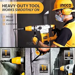 Ingco Rotary Hammer 1800w, 550rpm & Anti-vibration System