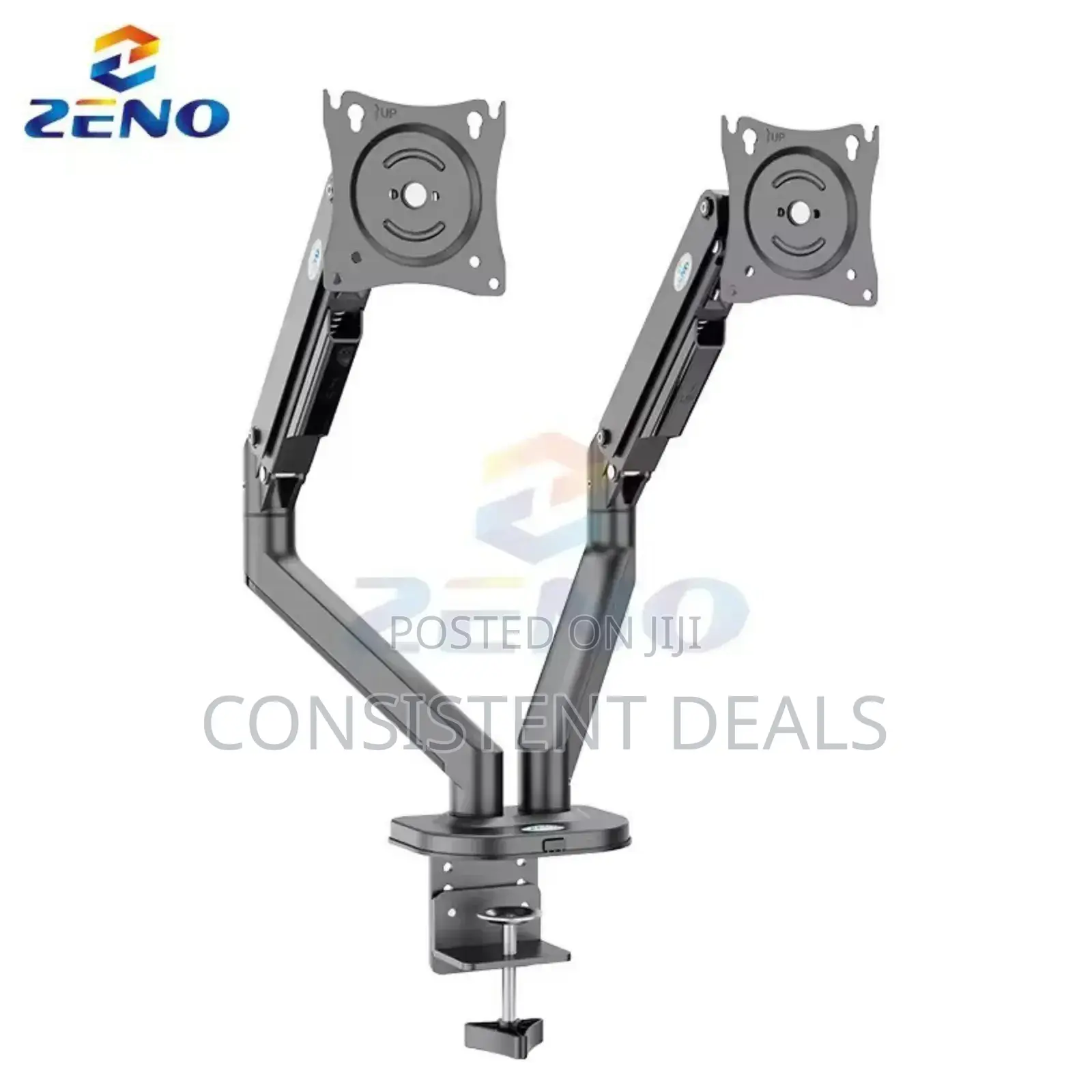 Dual Arm Adjustable Monitor  Desk Mount