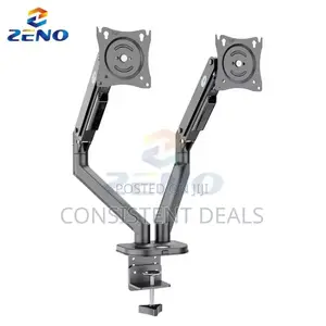 Dual Arm Adjustable Monitor  Desk Mount