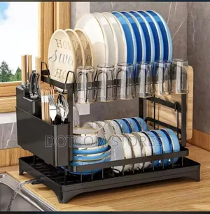 2-Tier Metal Dish Drying Rack