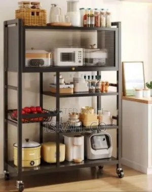 Modern Multi-tier Kitchen Storage Rack With Rolling Casters