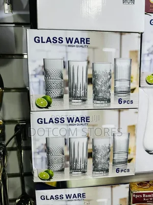 6-Piece Set of High-Quality Glass Tumblers