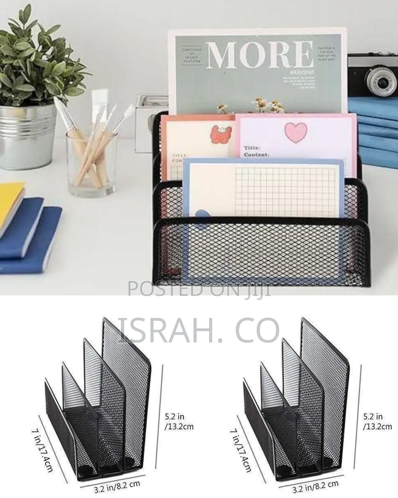 Professional Mesh Tiered Desktop Letter Sorter -