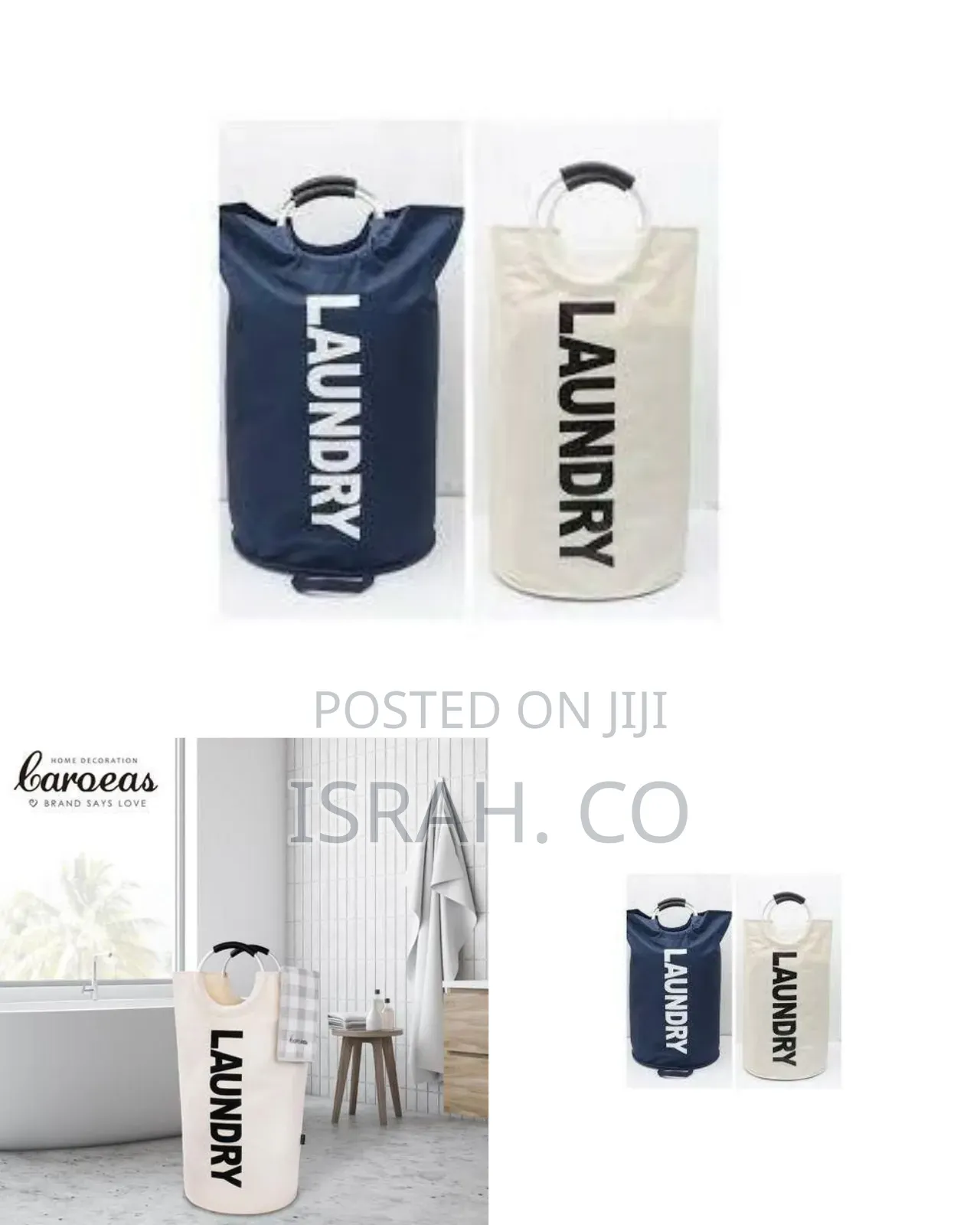 Tall Collapsible Laundry Hamper With Handles (100l)