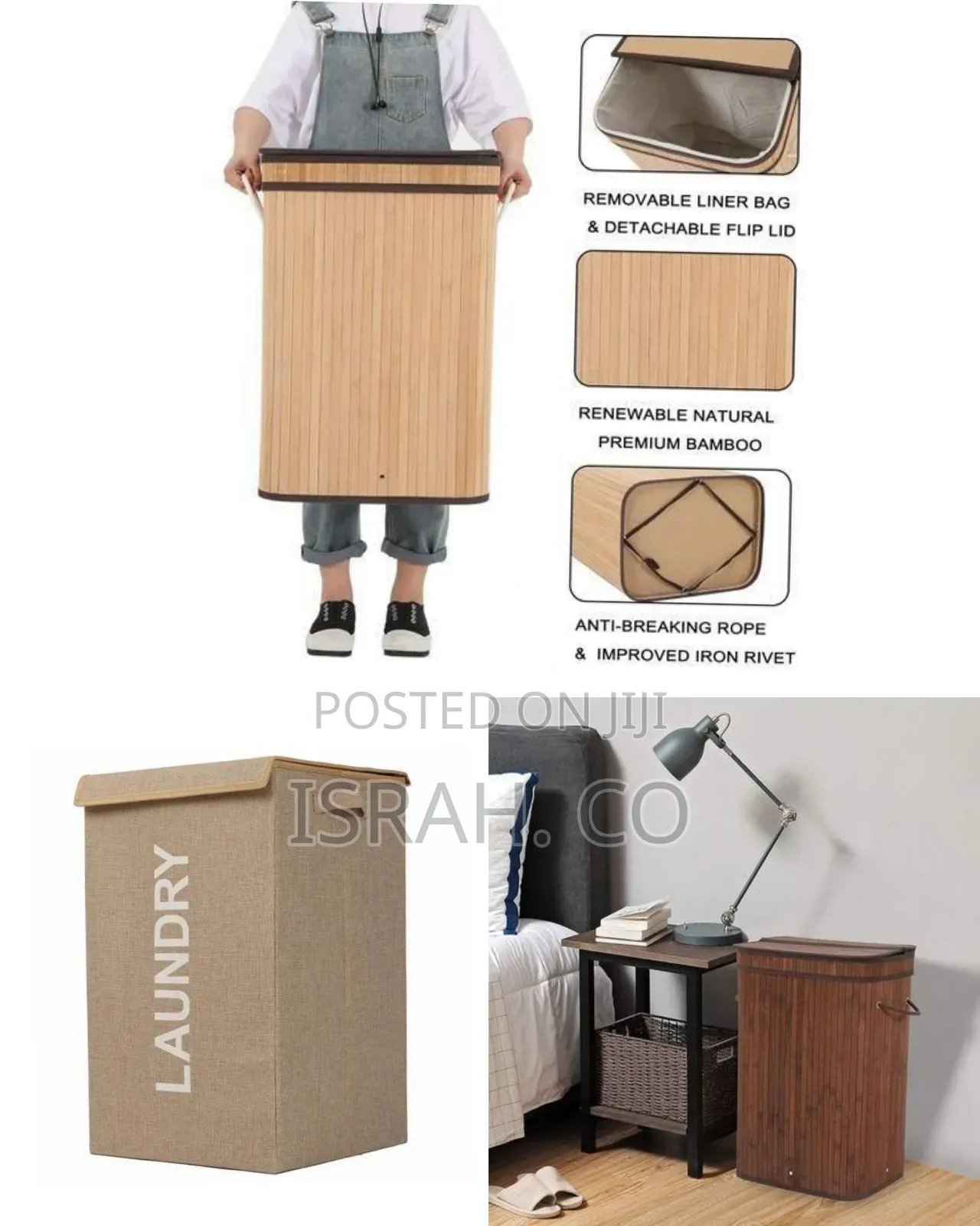 Modern Collapsible Laundry Hamper With Integrated Lid -