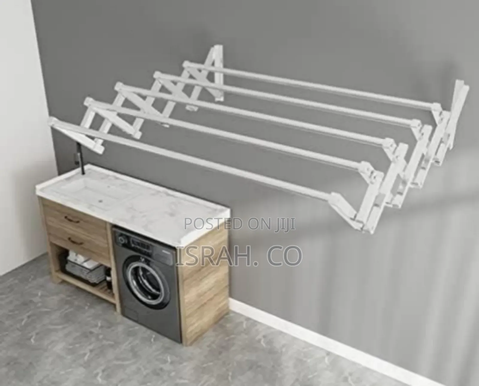 Space-Saving Wall-Mounted Retractable Drying Rack - Multicolor