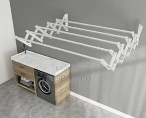 Space-Saving Wall-Mounted Retractable Drying Rack - Multicolor