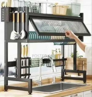 Multi-Functional Over-the-Sink Dish Drying Rack With Integrated Cabine