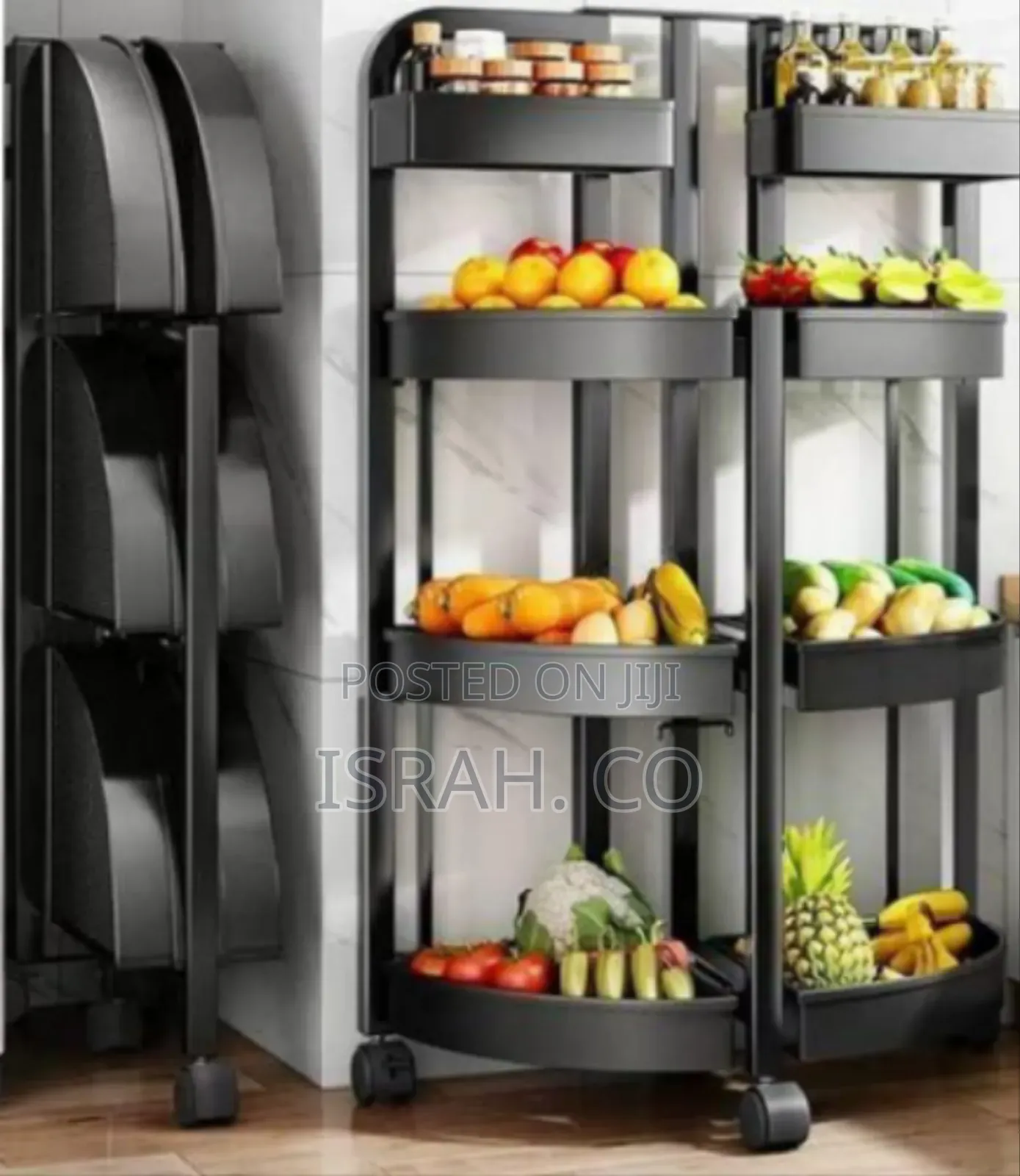 4-tier Rolling Kitchen Storage Rack