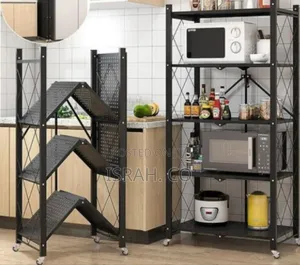 Heavy-duty Folding Storage Rack With Wheels