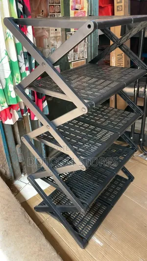 4-Tier Stackable Foldable Plastic Shoe Rack