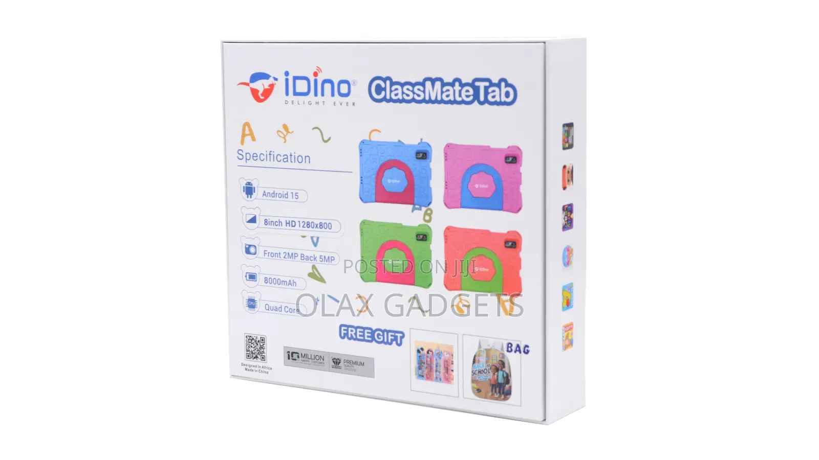 Bebe Tab Classmate Tab, Android 8 Inch Kids Tablet With Simcard Slot