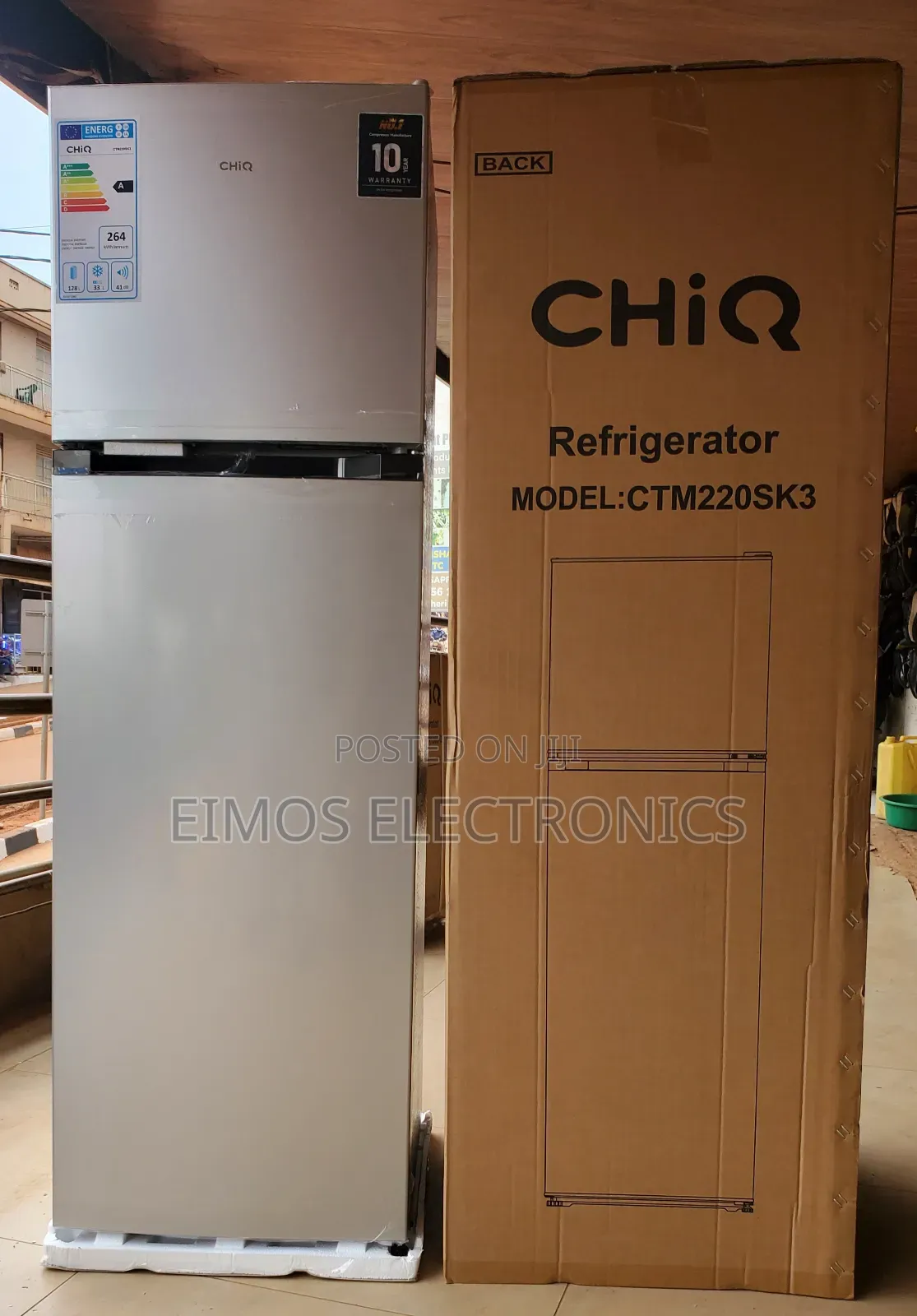 Chiq 220l Frost Free Refrigerator-Strong Cooling System