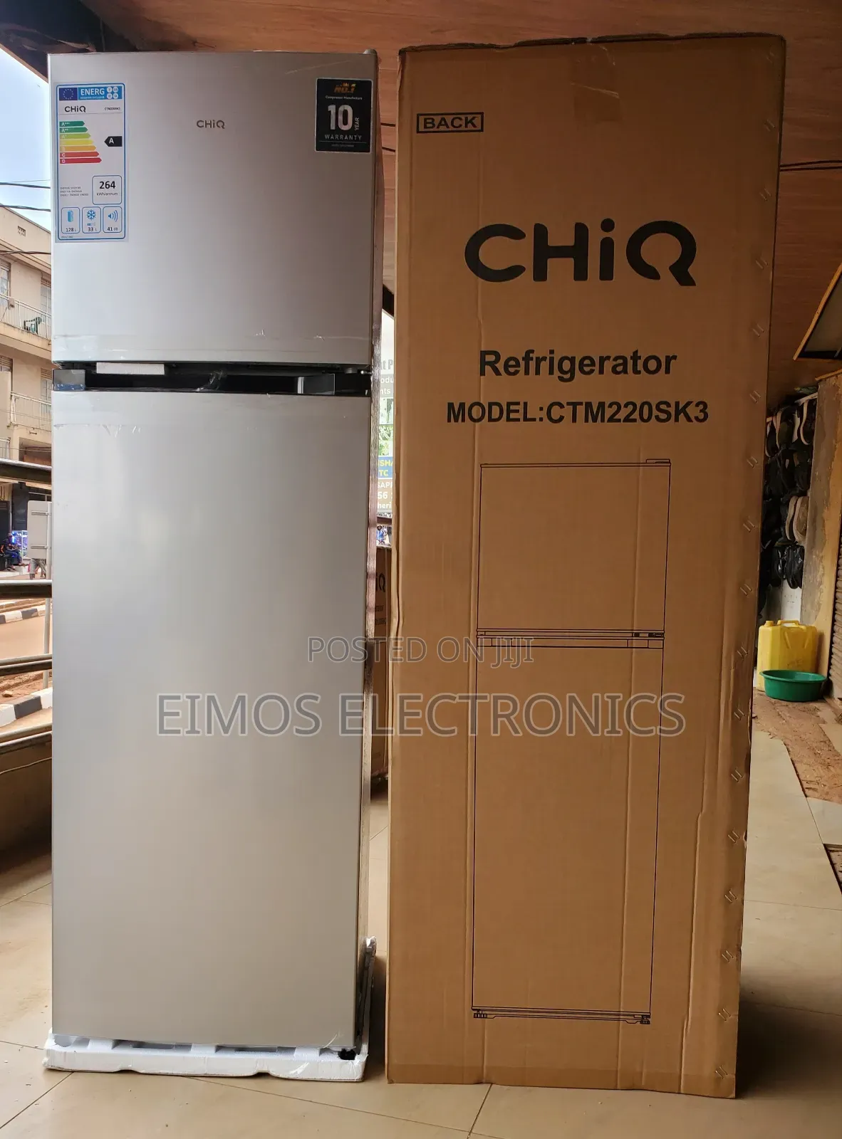 Chiq 220l Frost Free Refrigerator-Strong Cooling System