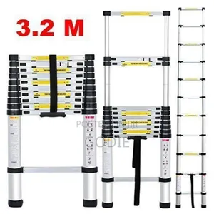 3.2-meter Aluminum Telescopic Ladder, 10 Steps.