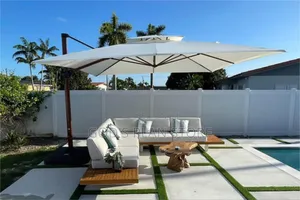 10ft Aluminum Stand Square Outdoor Garden Umbrellas