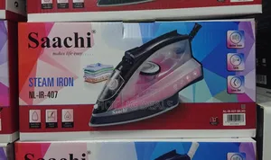 Saachi Steam Iron With Nonstick Plate - Pink