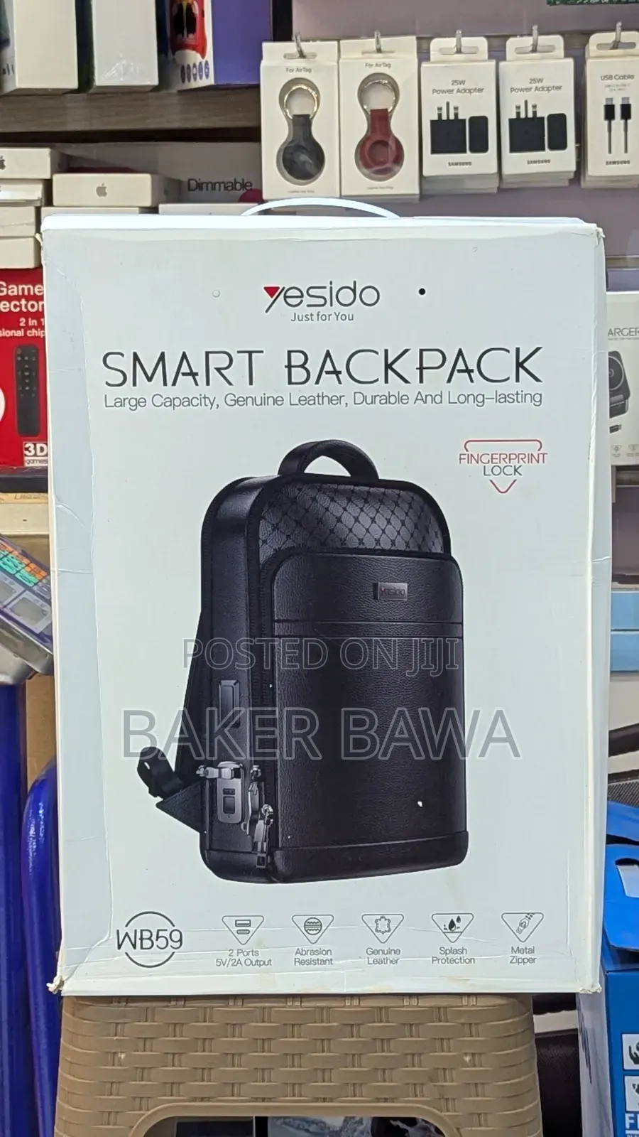 Yesido Wb59 Smart Backpack, a Genuine Leather
