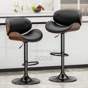 Flash Furniture Bentwood Adjustable Height Barstool With Curved Back.