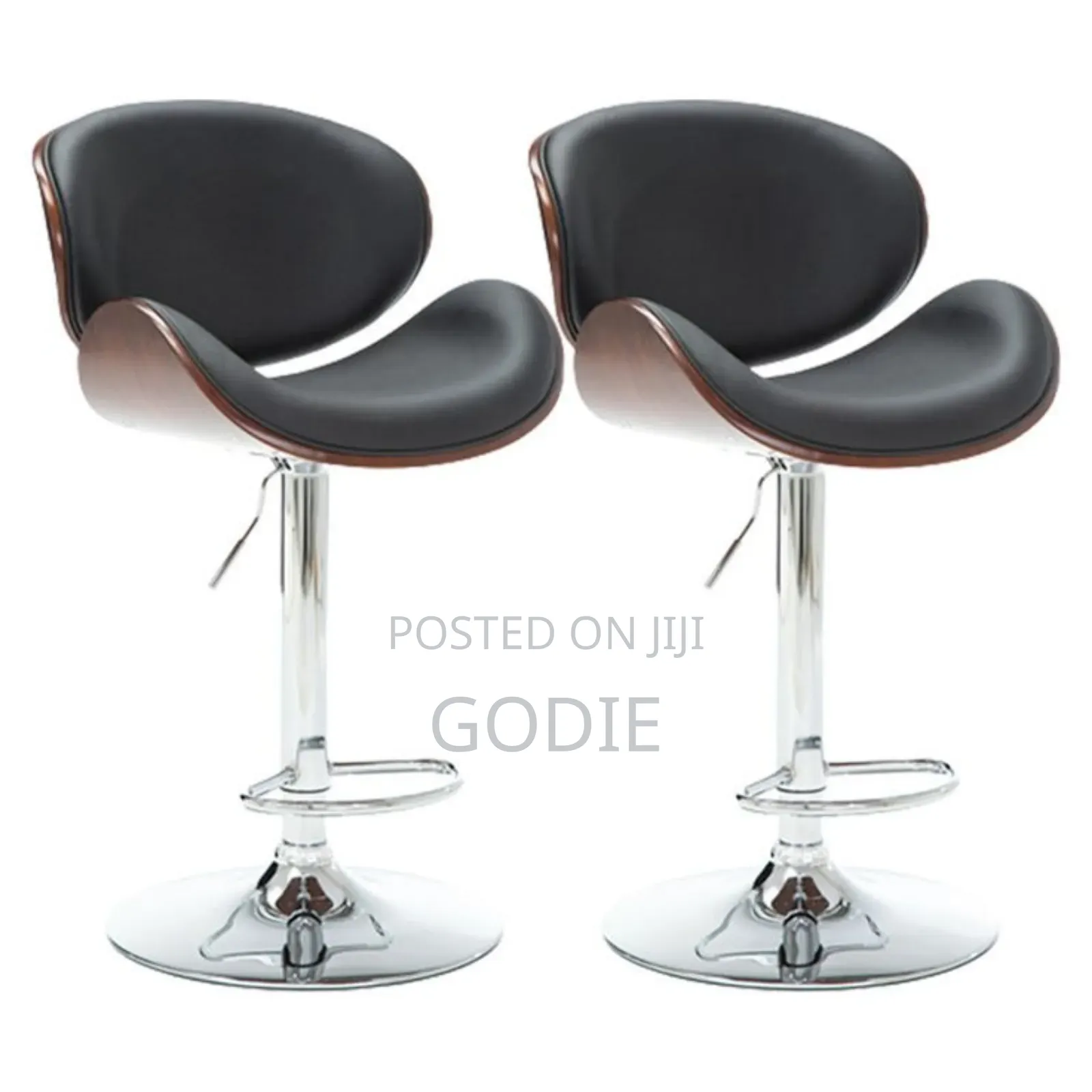 Flash Furniture Bentwood Adjustable Height Barstool With Curved Back.