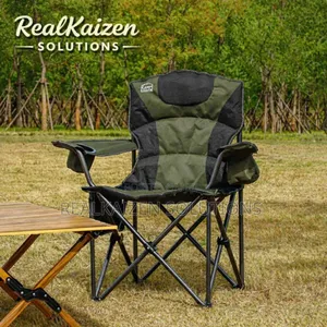 Campmaster Expedition Deluxe Camping Chair With Side Pocket 200kg